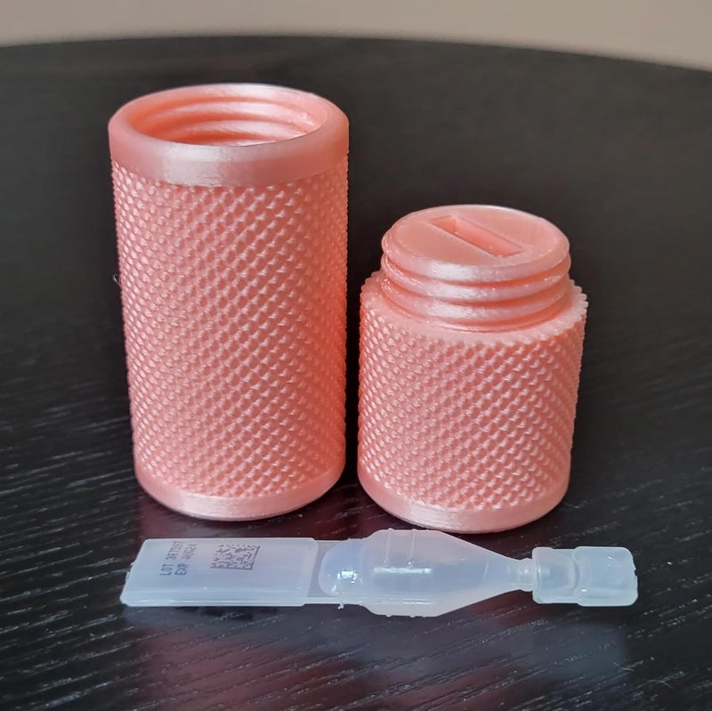 Znet3D Eye Drop Vial Holder & Pocket Carry Case - Holds One (1) Single-Use Eye Drop Vial - Great for carring in Pocket, Purse/Clutch, School Bag - (Silk Pink) - Image 3